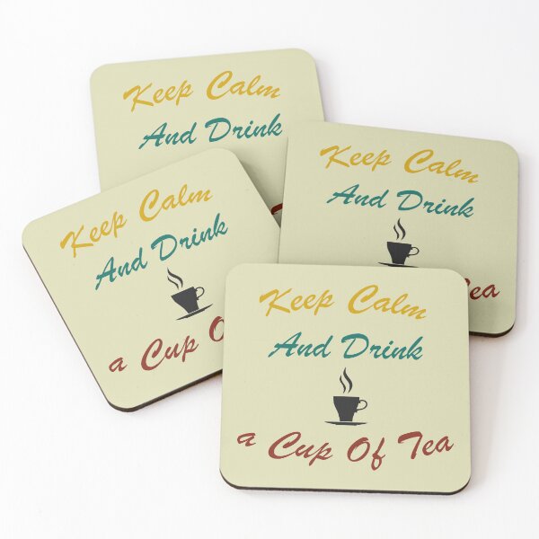 Item preview, keep calm and drink a cup of tea retro vintage designed and sold by WilliamsGFX.