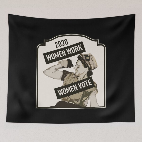 Aperçu de l'œuvre Vote Femmes Travail Femmes - 2020 créée et vendue par Eye on the Blueline.