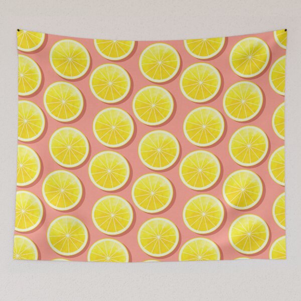Item preview, Lemon Slices on Pink designed and sold by tanyadraws.
