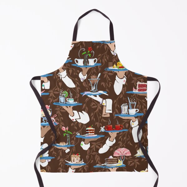 Item preview, Restaurant Food Server Pattern | Chocolate Brown designed and sold by L Diane Johnson.
