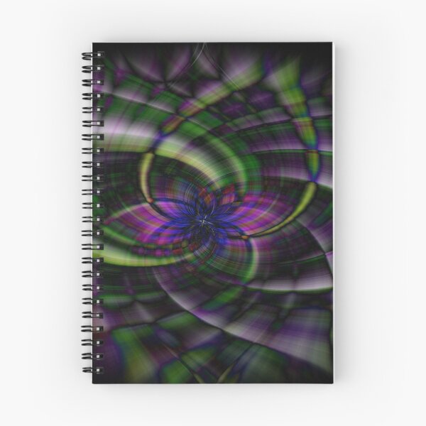 Item preview, Mysterious: Abstract Fractal Flower/Vortex Pattern in Purple, Green and Black designed and sold by Josie Elias.