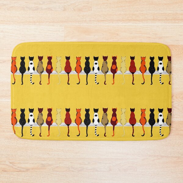 Fence sitters (Gold) Bath Mat