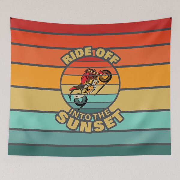 Item preview, Ride off into the Sunset, The Monster Lover Retro Style - Life Quotes designed and sold by etoide.