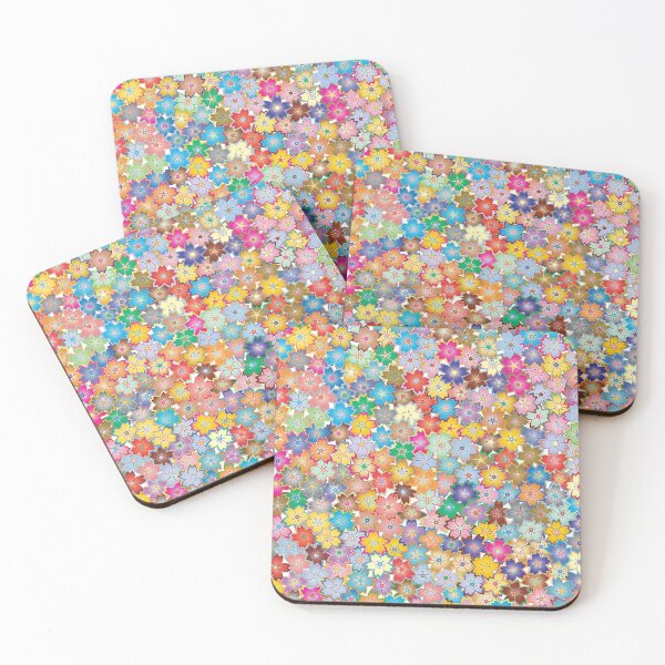 Item preview, Colorful Flowers Pattern designed and sold by Oblivyum.