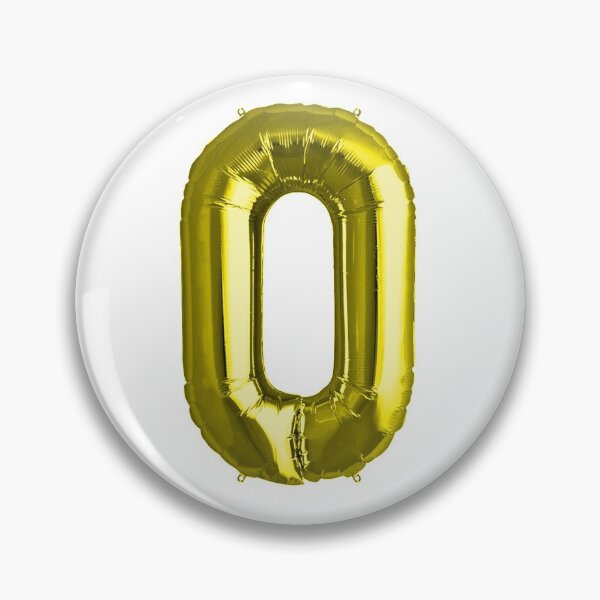 Item preview, Zero Number 0 Metallic Yellow Gold Mylar Foil Helium Balloon for Newborns designed and sold by Birthdates.