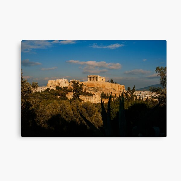 The Parthenon and Athens Cityscape Canvas Print