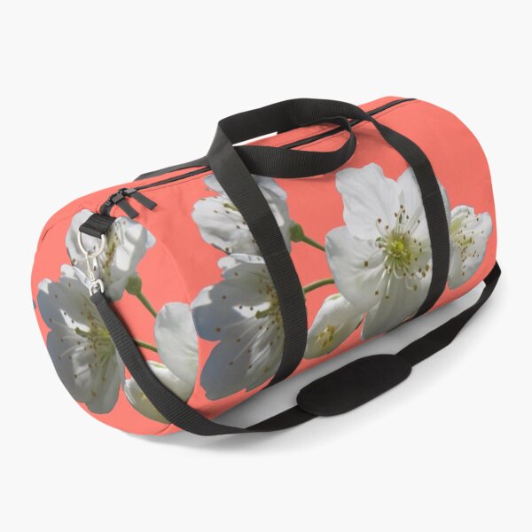 Item preview, cherries in blosssom on living coral designed and sold by AHELENE.