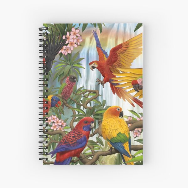 Parrot Rainbow Spiral Notebook