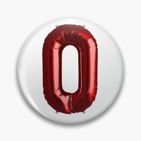 Item preview, Zero Number 0 Metallic Bright Red Mylar Foil Helium Balloon for Newborns designed and sold by Birthdates.