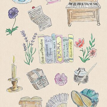 Artwork thumbnail, Jane Austen Illustrations by ellie-mellon