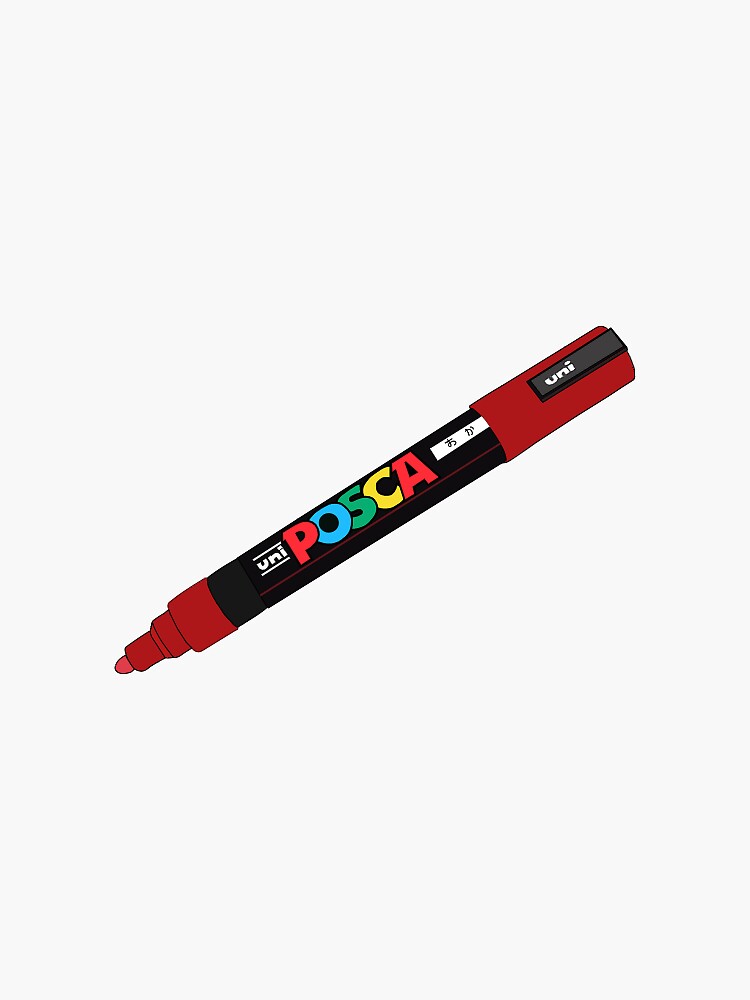 Posca Paint Pen in Red sticker Sticker for Sale by lindsey788