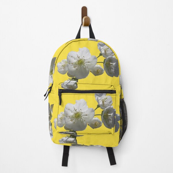 Item preview, cherries in blosssom on buttercup yellow designed and sold by AHELENE.