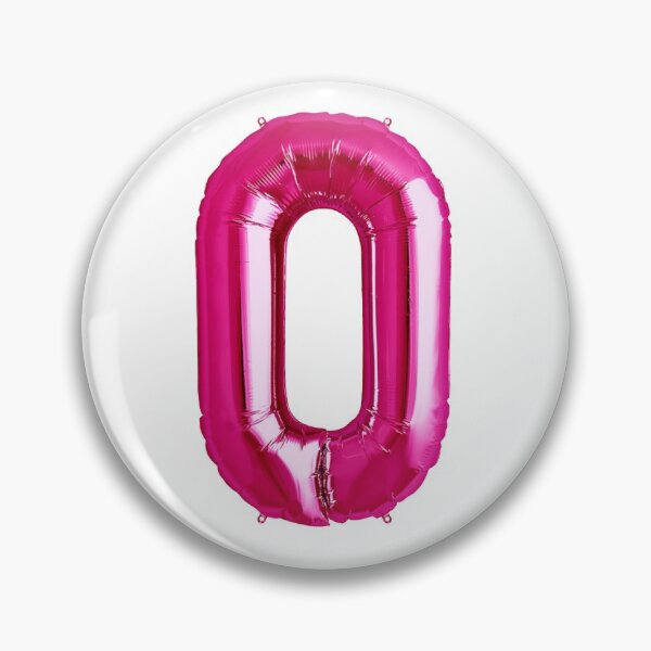 Item preview, Zero Number 0 Metallic Hot Pink Mylar Foil Helium Balloon for Newborns designed and sold by Birthdates.