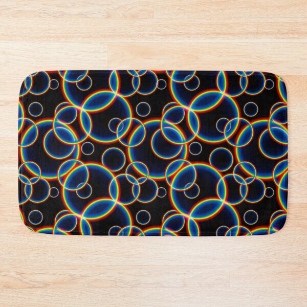 Item preview, Rainbow Circles on Black designed and sold by pattypattern.