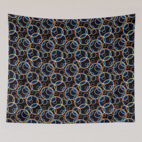 Item preview, Rainbow Circles on Black designed and sold by pattypattern.