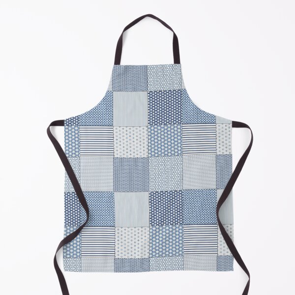 Item preview, Blue and White Faux Patchwork Pattern designed and sold by Clare Walker.