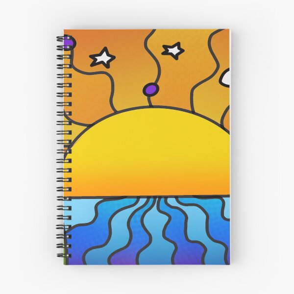 Item preview, Psychedelic art - Sunrise Over Water and Hills designed and sold by madtoyman.