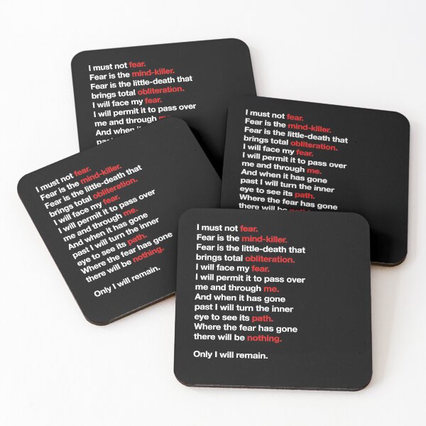 DUNE - Litany Against Fear Coasters (Set of 4)