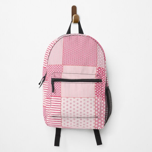 Item preview, Red and White Faux Patchwork Pattern designed and sold by Clare Walker.