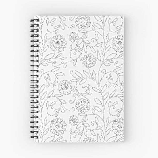 Item preview, Floral Vines white with black designed and sold by farreystudio.