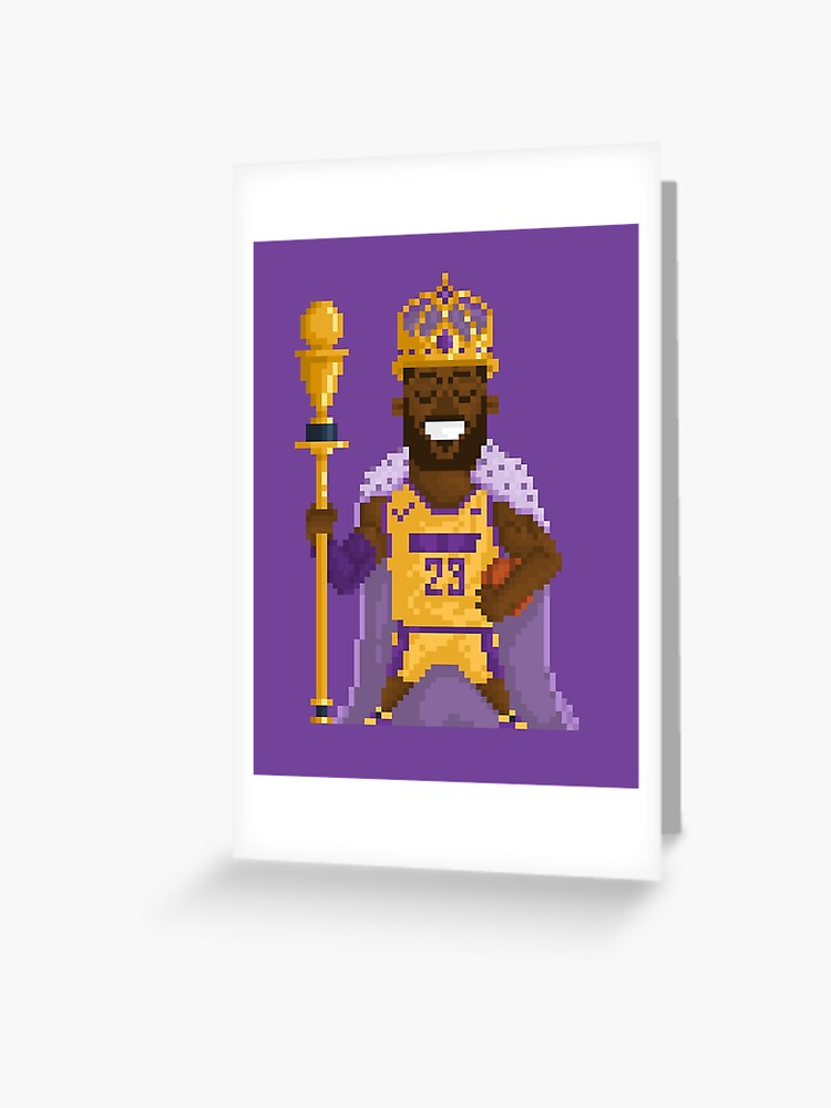 Lebron James Los Angeles Lakers Pixel Art 2 Metal Print by Joe