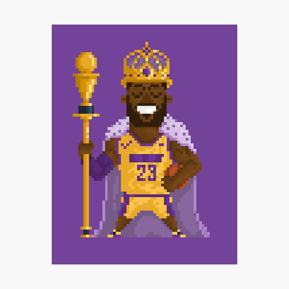 Lebron James Los Angeles Lakers Pixel Art 2 Tote Bag by Joe