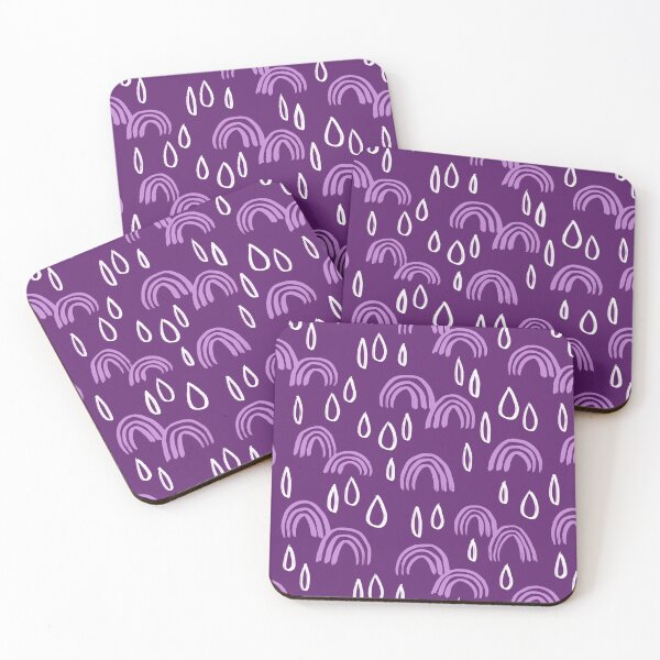 Item preview, Rainbows and Raindrops Pattern - Purple designed and sold by illocharm.