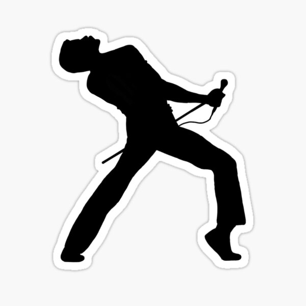 "Freddie Mercury Silhouette" Sticker by I-dont-know--- | Redbubble