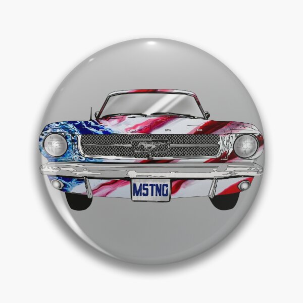 Item preview, Ford Mustang Retro Classic Muscle Car with American Flag Bodywork designed and sold by robfullerartist.