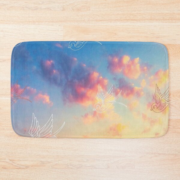 Item preview, Birds flying in the blue pink sky  designed and sold by Adri Graterol.