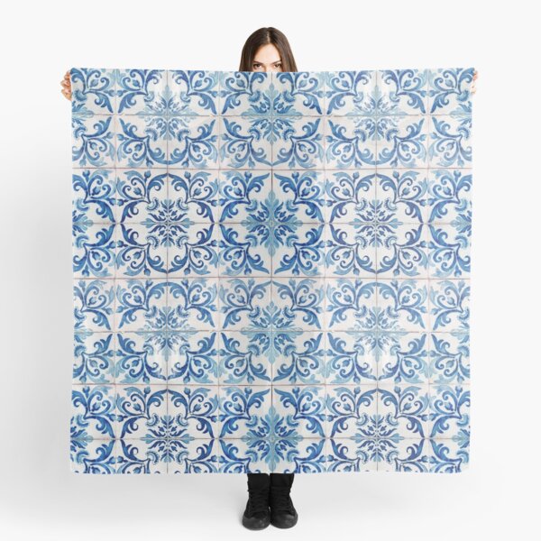 Item preview, Blue Portuguese ceramic tile pattern designed and sold by Wabi Tabby.