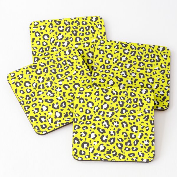 Yellow Leopard Print with Black and White Spots