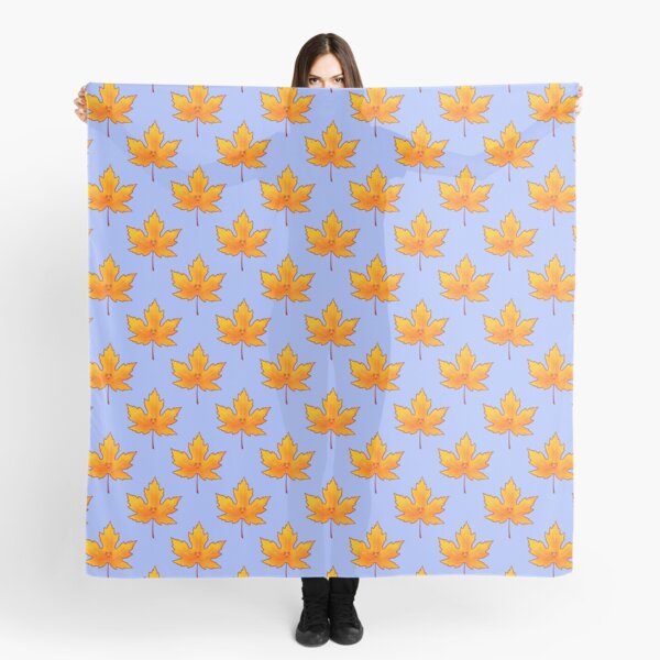 Blushing Leaves (Blue) Scarf