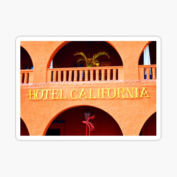 Hotel California Stickers Redbubble - hotel california roblox id