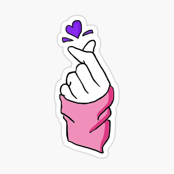 "I purple you Korean heart" Sticker for Sale by Ronicat Redbubble