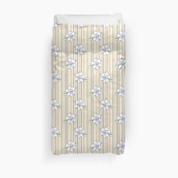 Gardenia Garden Stripe Duvet Cover
