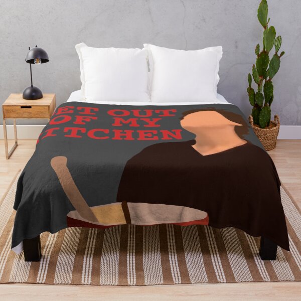 get out of my kitchen - Harry Styles - gray backround Throw Blanket