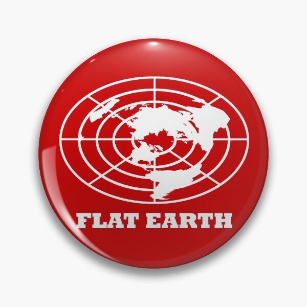 Item preview, Flat Earth (White/Dk Red) designed and sold by kirbeekatz.