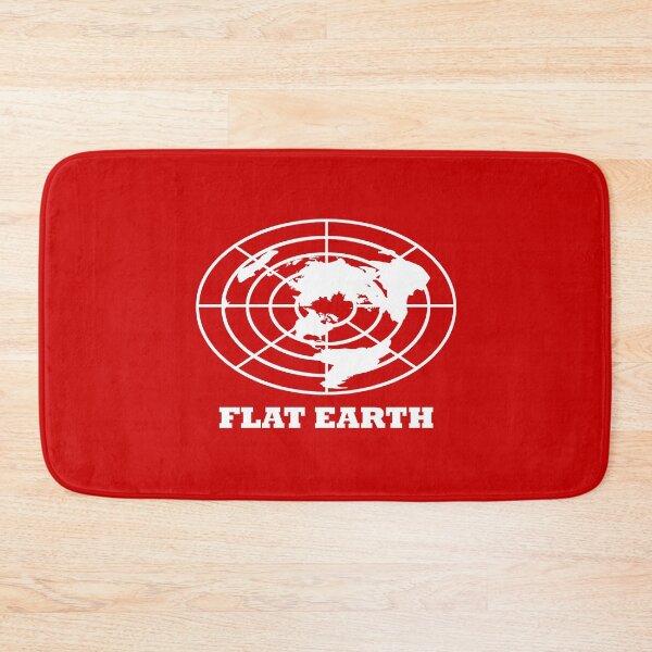 Item preview, Flat Earth (White/Dk Red) designed and sold by kirbeekatz.