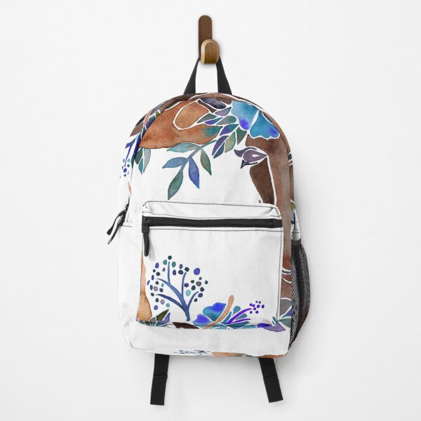 Item preview, Floral Moose – Blue Flowers designed and sold by Cat Coquillette.
