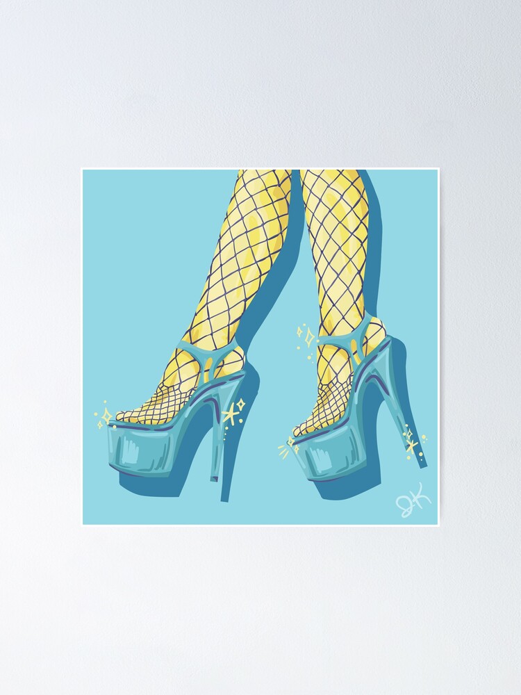 small blue heels