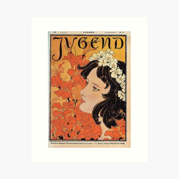 Aperçu de l'œuvre L'hebdomadaire Jugend n ° 14 - Otto Eckmann - 1896 créée et vendue par CJET.