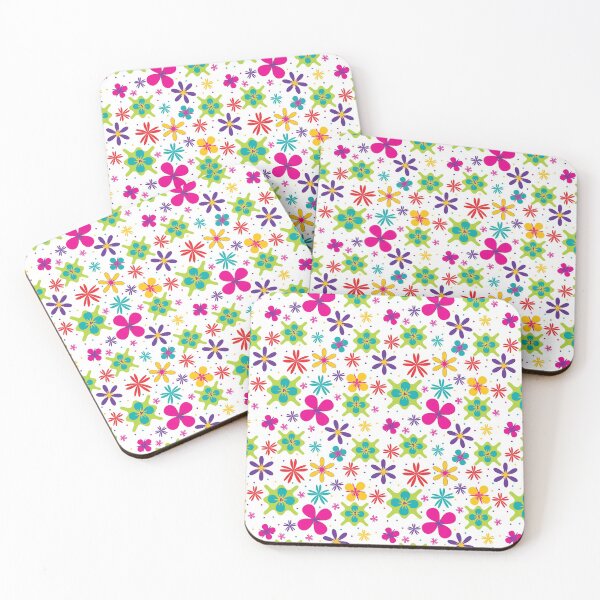 Item preview, Bright Vector Flowers Floral Pattern designed and sold by HHeartsDesigns.