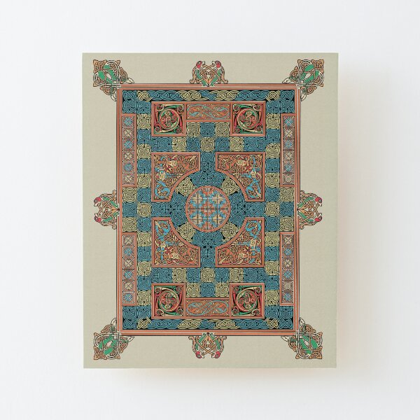 Lindisfarne Gospels Page Wood Mounted Print