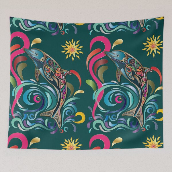 Item preview,  Joyful Colorful Dolphin in Sunny day designed and sold by Nobiya.