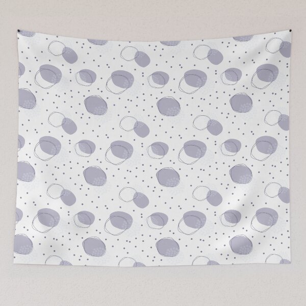 Item preview, Abstract circles blue pattern with dots and outline designed and sold by lisoks.