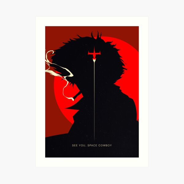 Vaquero Bebop Spike Silueta Lámina artística
