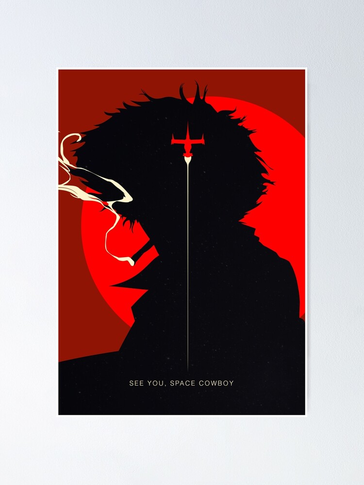 "Cowboy Bebop Spike Silhouette" Poster for Sale by ArtandDesignI