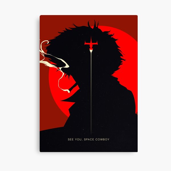 Cowboy Bebop Spike Silhouette Canvas Print