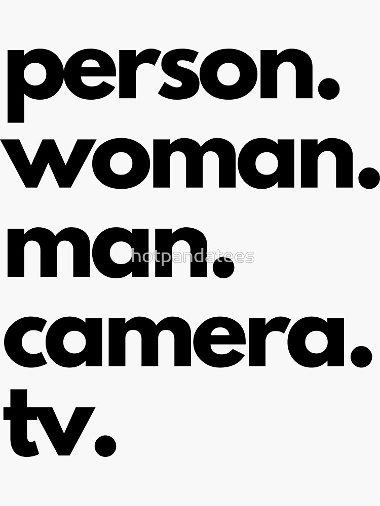 Person Woman Man Camera Tv Sticker For Sale By Hotpandatees Redbubble 4741